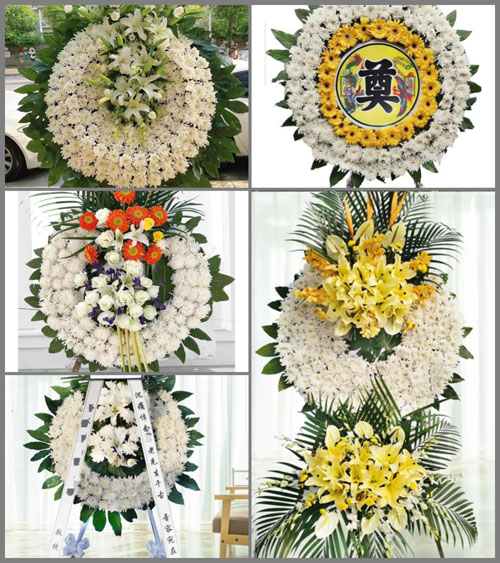 浙江省绍兴上虞区章镇镇张村村花圈速递